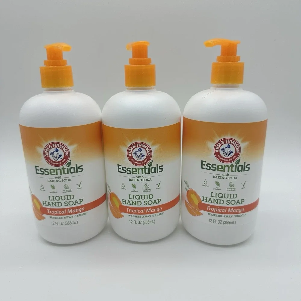 3 MANGO TROPICAL Arm & Hammer Essentials Liquid Hand Soap 355ML EACH